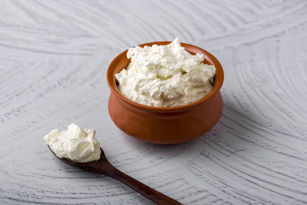 Homemade white butter — Stock Photo, Image