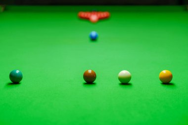 Yeşil Bilardo Masa üstüne snooker