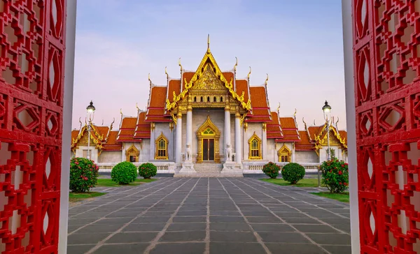 Wat Benchamabophit Marble Temple Bangkok Thailand — Stock Photo, Image