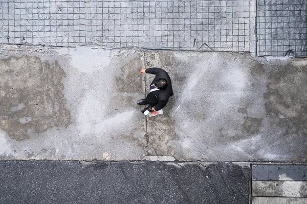 Top View People Traveling Walking City — Stock Photo, Image