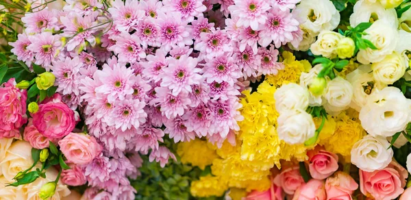 Mixed Wedding Flower Multi Colored Floral Background — Stock Photo, Image