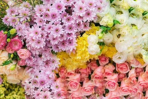 Flor Boda Mixta Fondo Floral Multicolor — Foto de Stock