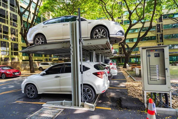 Bangkok Tajlandia Września 2018 Multi Poziomu Car Parking System Automatyczne — Zdjęcie stockowe