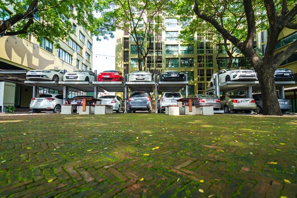 Bangkok Tajlandia Września 2018 Multi Poziomu Car Parking System Automatyczne — Zdjęcie stockowe