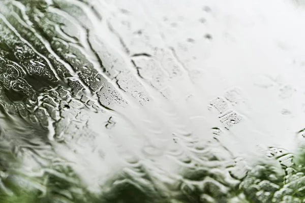 Şiddetli Yağmur Arka Planı Pencere Camı Açık Havada Yağmur Damlaları — Stok fotoğraf
