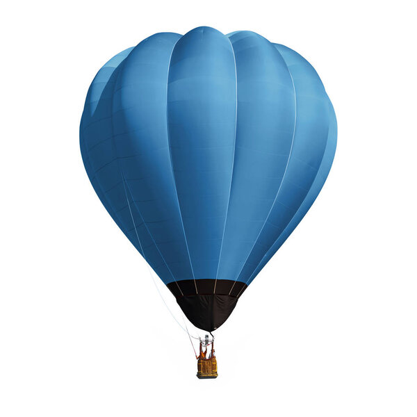 Ballon Bleu Isolé Sur Fond Blanc — Photo