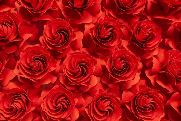Flor de papel, Rosas rojas cortadas de papel, Decoraciones de boda, Abs —  Fotos de Stock