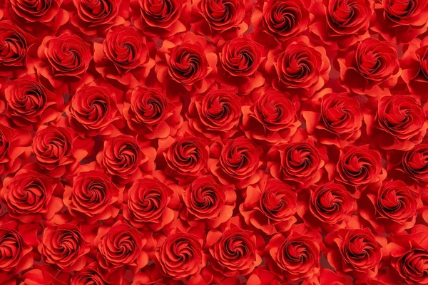 Paper flower, Red roses cut from paper, Wedding decorations, Abs — Stock Photo, Image