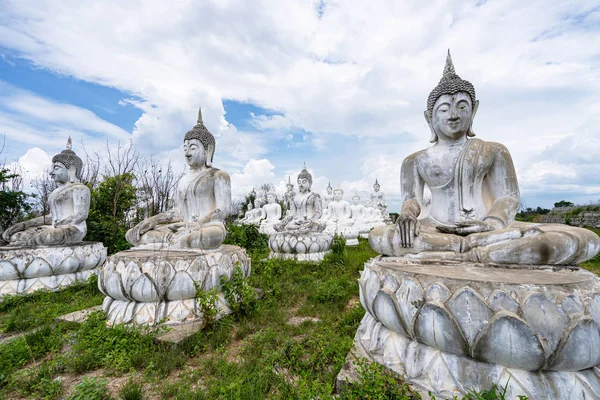 Fehér buddha, Thaiföld — Stock Fotó