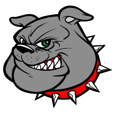 Bulldog maskot - Bulldog takım maskotu bir vektör karikatür çizim.