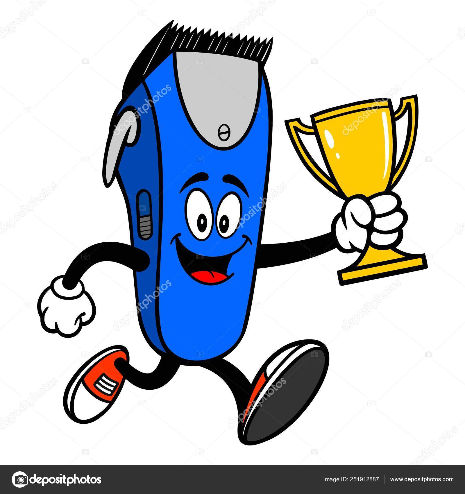 Electrical Hair Clipper Mascot Running Trophy Vector Cartoon Illustration  Barber Stock Vector by ©larryrains 251912887, image size:1600x1700