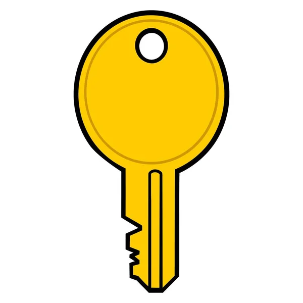 Key Cartoon Vector Cartoon Illustration Car Door Key — Stock Vector