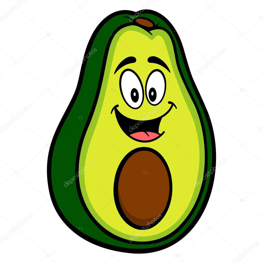 Avocado Mascot - A cartoon illustration of a cute Avocado mascot.