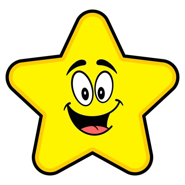 Star Mascot Uma Ilustração Dos Desenhos Animados Uma Mascote Star —  Vetores de Stock