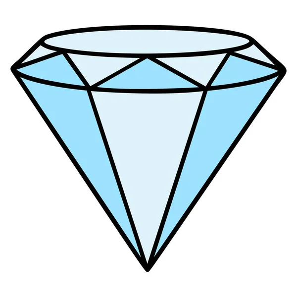 Diamond Icon Een Cartoon Illustratie Van Een Diamanten Icoon — Stockvector