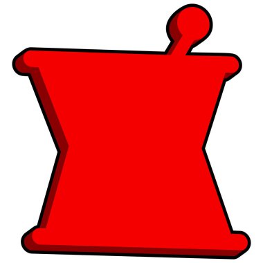 3d Harç ve Havaneli - 3d Harç ve Havaneli Bir karikatür İllüstrasyon.