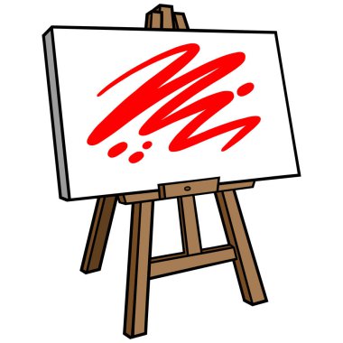 Art Easel - Bir Karikatür Resim Bir Sanat Sasel.