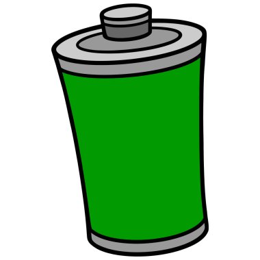 Pil - Pil bir karikatür illüstrasyon.