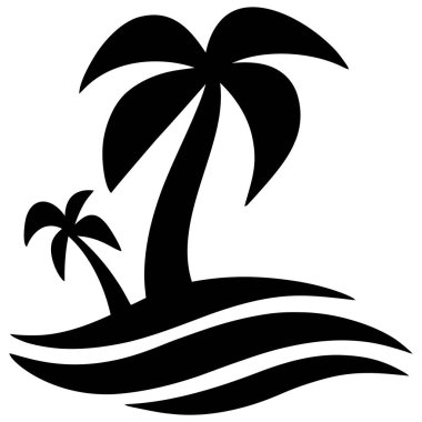 Plaj Soyut - Bir Plaj Soyut Bir karikatür İllüstrasyon.