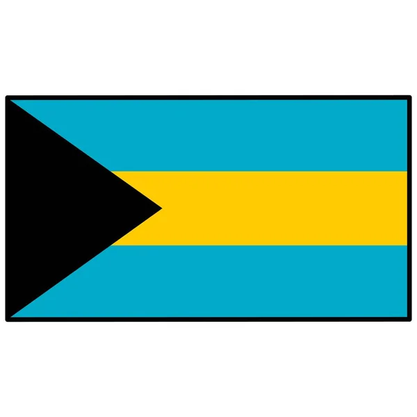 Флаг Багамских Островов Карикатура Флаг Багамских Островов — стоковый вектор