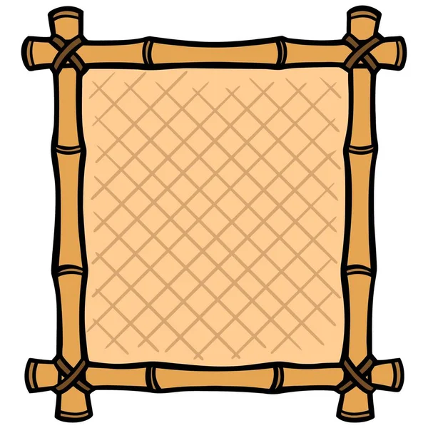 Бамбуковый Знак Мультфильм Бамбуковом Знаке — стоковый вектор