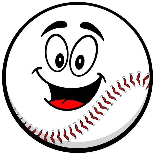 Baseball Mascot Ilustracja Kreskówki Maskotka Baseball — Wektor stockowy