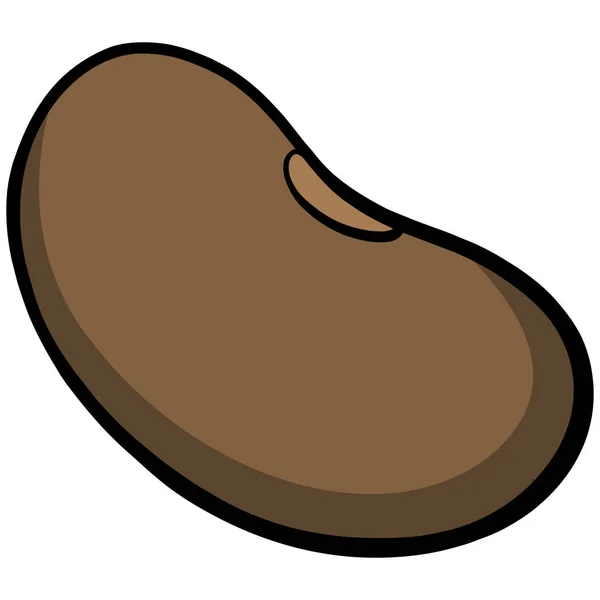 Bean Karikatúra Illusztráció Bean — Stock Vector