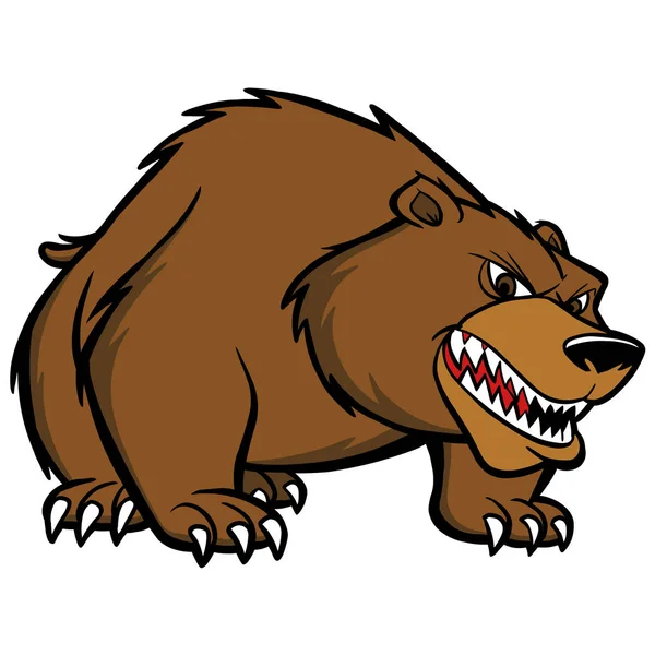 Bear Prowl Een Cartoon Illustratie Van Een Beer Mascotte — Stockvector