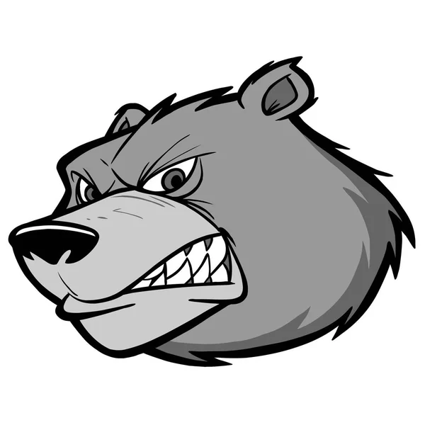 Bear Team Mascot Ilustracja Ilustracja Kreskówek Niedźwiedzia Maskotka — Wektor stockowy