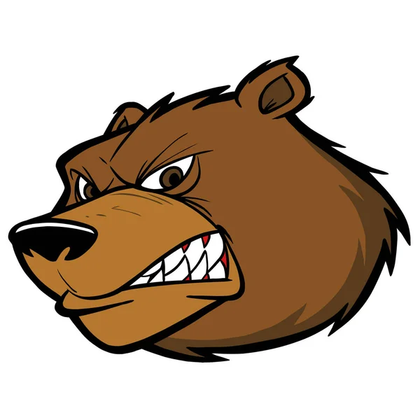 Αρκούδα Μασκότ Της Ομάδας Ένα Καρτούν Εικονογράφηση Της Μασκότ Αρκούδα — Διανυσματικό Αρχείο