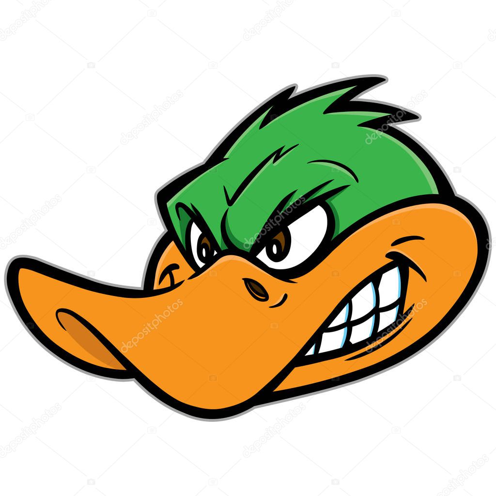 Angry Duck - A cartoon Illustration of a Angry Duck.