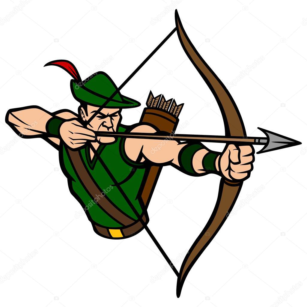 Archer Mascot - A cartoon Illustration of a Archer Mascot.