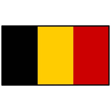 Belçika Bayrağı - Belçika Bayrağı'nın karikatür illüstrasyonu.