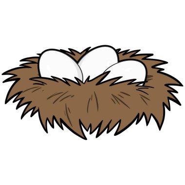 Kuş Yuvası - Kuş Yuvası bir karikatür illüstrasyon.