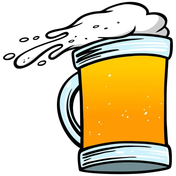 Beer Toss Cartoon Illustration Beer Toss Concept — Stock Vector