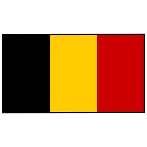 Belgique Drapeau Une Illustration Dessin Animé Drapeau Belge — Image vectorielle