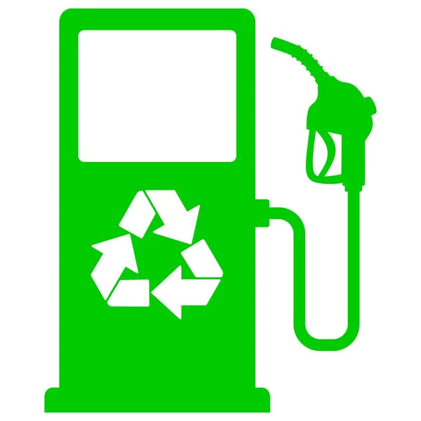 Biobränsle Pump Icon Tecknad Illustration Bio Gas Pump — Stock vektor