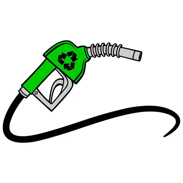 Bio Fuel Pump Tecknad Illustration Bio Gas Pump — Stock vektor