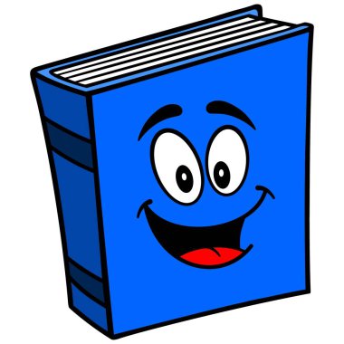 Mavi Kitap Maskotu - Mavi Kitap Maskotu bir karikatür illüstrasyon.