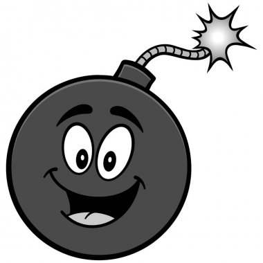 Bomba Maskotu - Bomba Maskotu bir karikatür illüstrasyon.