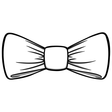 Bow Tie İllüstrasyon - Papyon bir karikatür illüstrasyon.