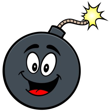 Bomba Maskotu - Bomba Maskotu bir karikatür illüstrasyon.