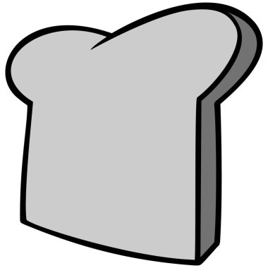 Ekmek Dilimi İllüstrasyon - Ekmek Dilimi Maskot bir karikatür illüstrasyon.