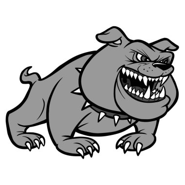 Bulldog Klasik Simge İllüstrasyon - Bulldog Maskot bir karikatür illüstrasyon.