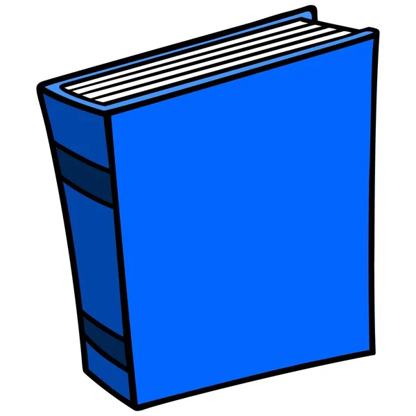 Icono Del Libro Azul Una Ilustración Dibujos Animados Icono Del — Vector de stock