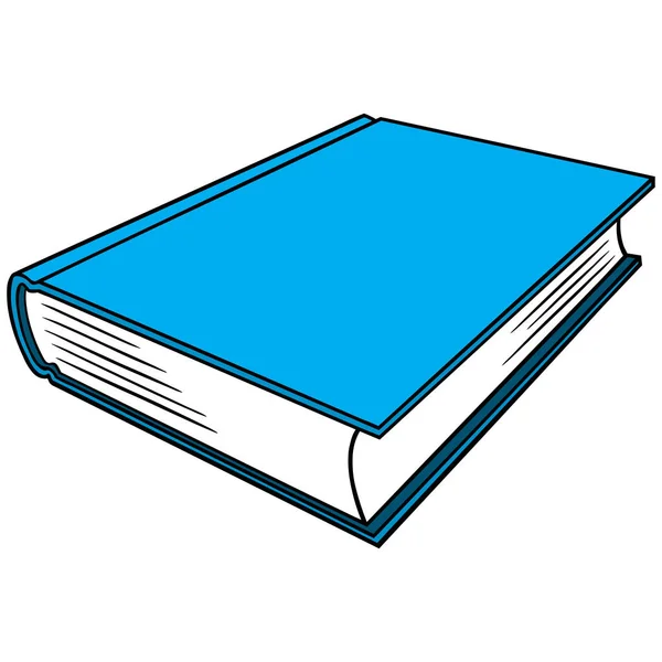 Libro Azul Una Ilustración Dibujos Animados Libro Azul — Vector de stock