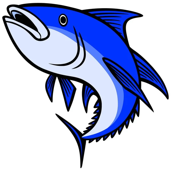 Ikona Tuňáka Obecného Kreslená Ilustrace Tuňáka Obecného — Stockový vektor