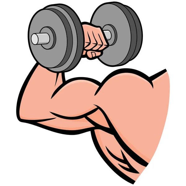 Bodybuilding Tecknad Illustration Bodybuilding Concept — Stock vektor