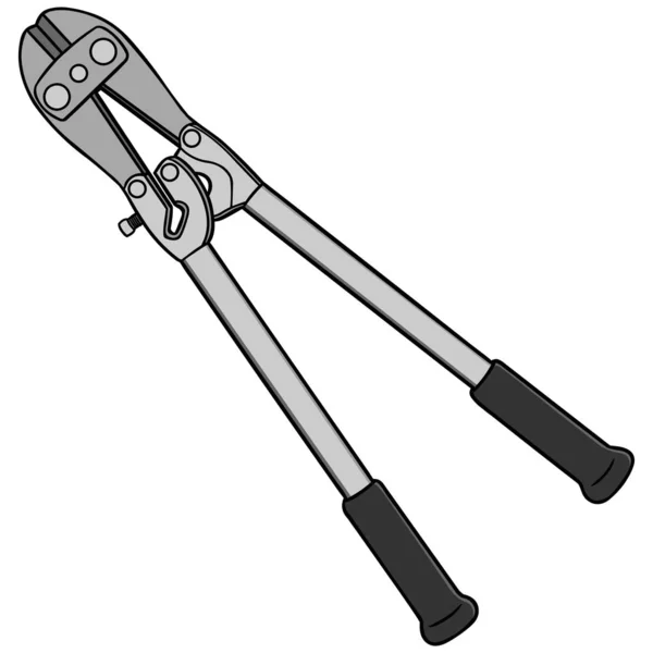 Bolt Cutters Illustration Cartoon Illustration Pair Bolt Cutters — Stock Vector