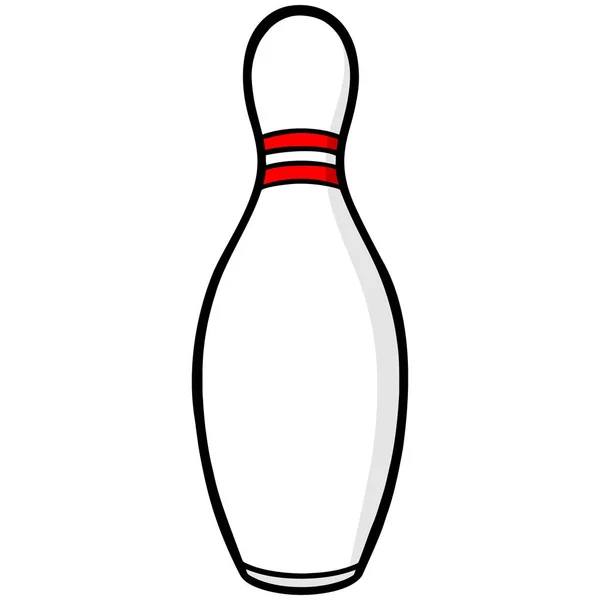 Bowlingnadel Eine Cartoon Illustration Einer Bowlingnadel — Stockvektor